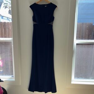 Aidan by Aidan Mattox Elegant Navy Maxi Dress